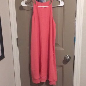 Pink halter top dress